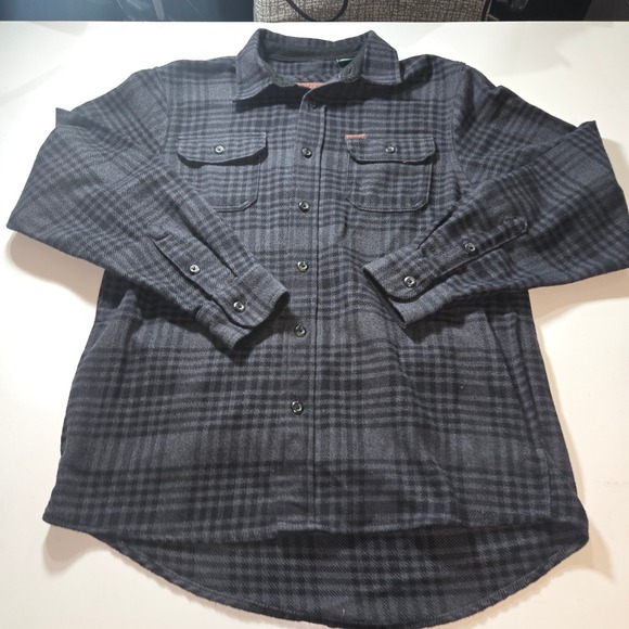 Orvis Other - Orvis Mens Gray Black Plaid Flannel Shirt Long Sleeve Button Down Medium